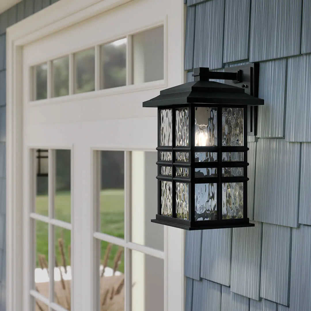 Beacon Square 17.5" Outdoor Wall Light in Black