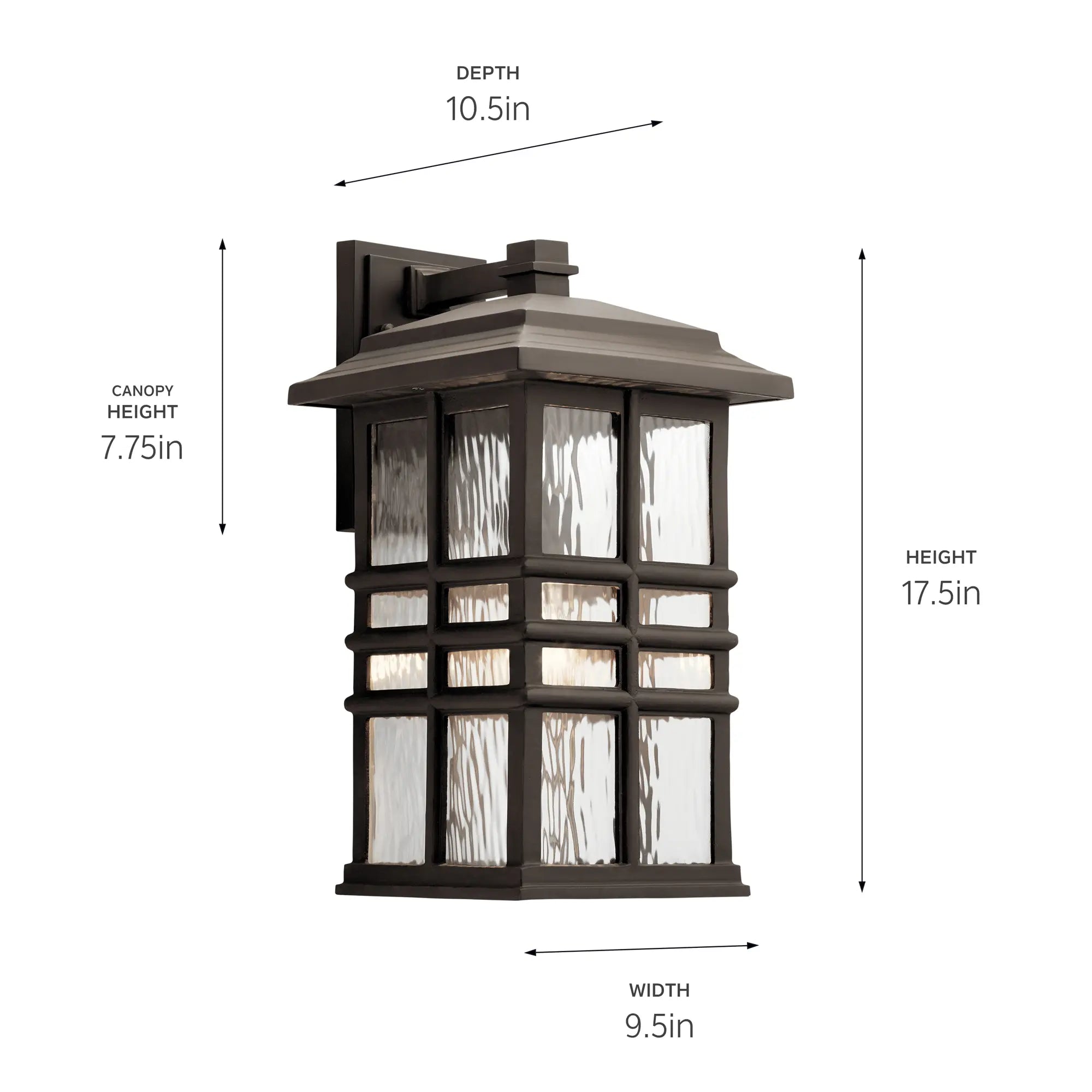Beacon Square 17.5" Outdoor Wall Light in Olde Bronze