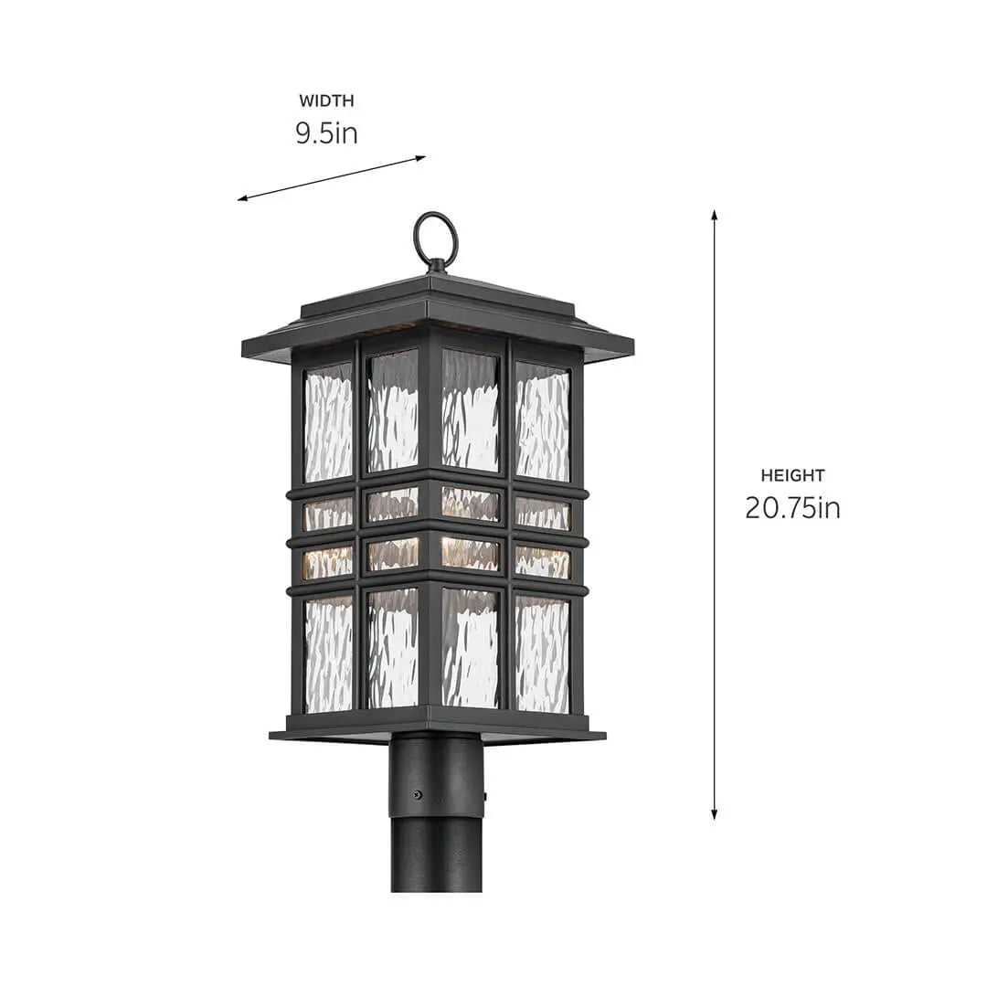 Beacon Square 20.75" Outdoor Post Light in Black
