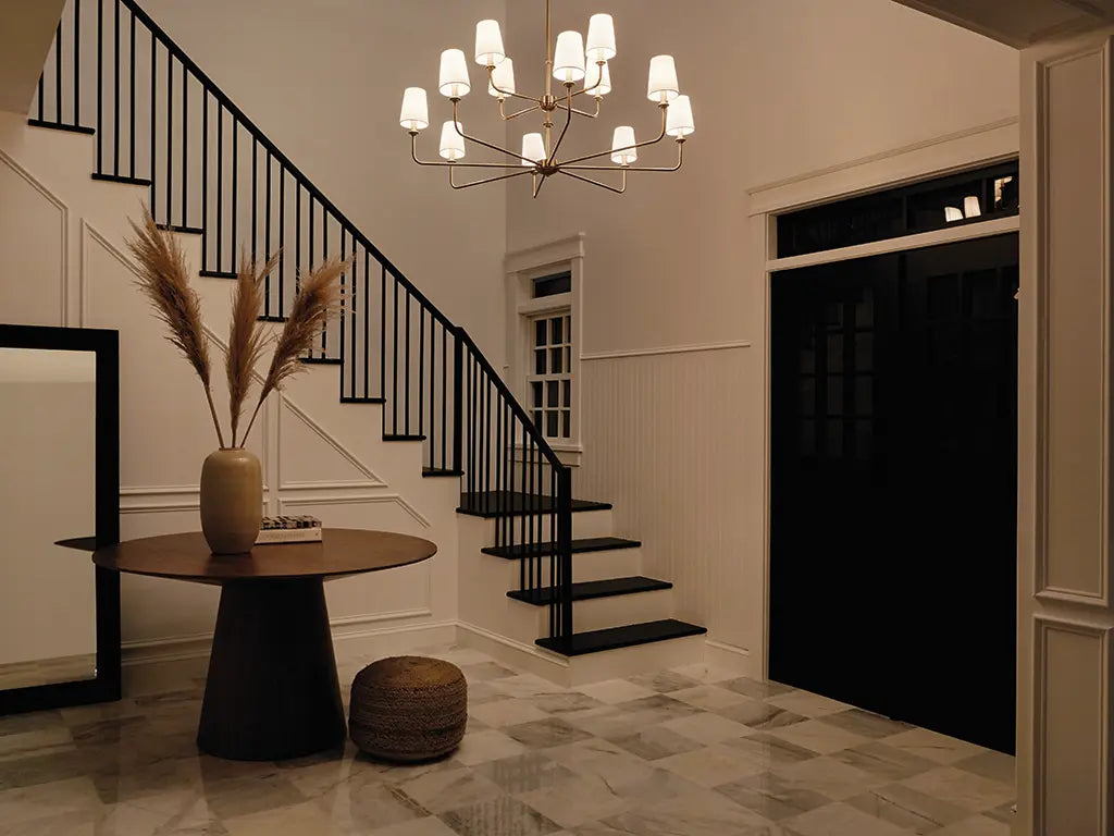 Pallas 12-Light Chandelier - Brushed Natural Brass