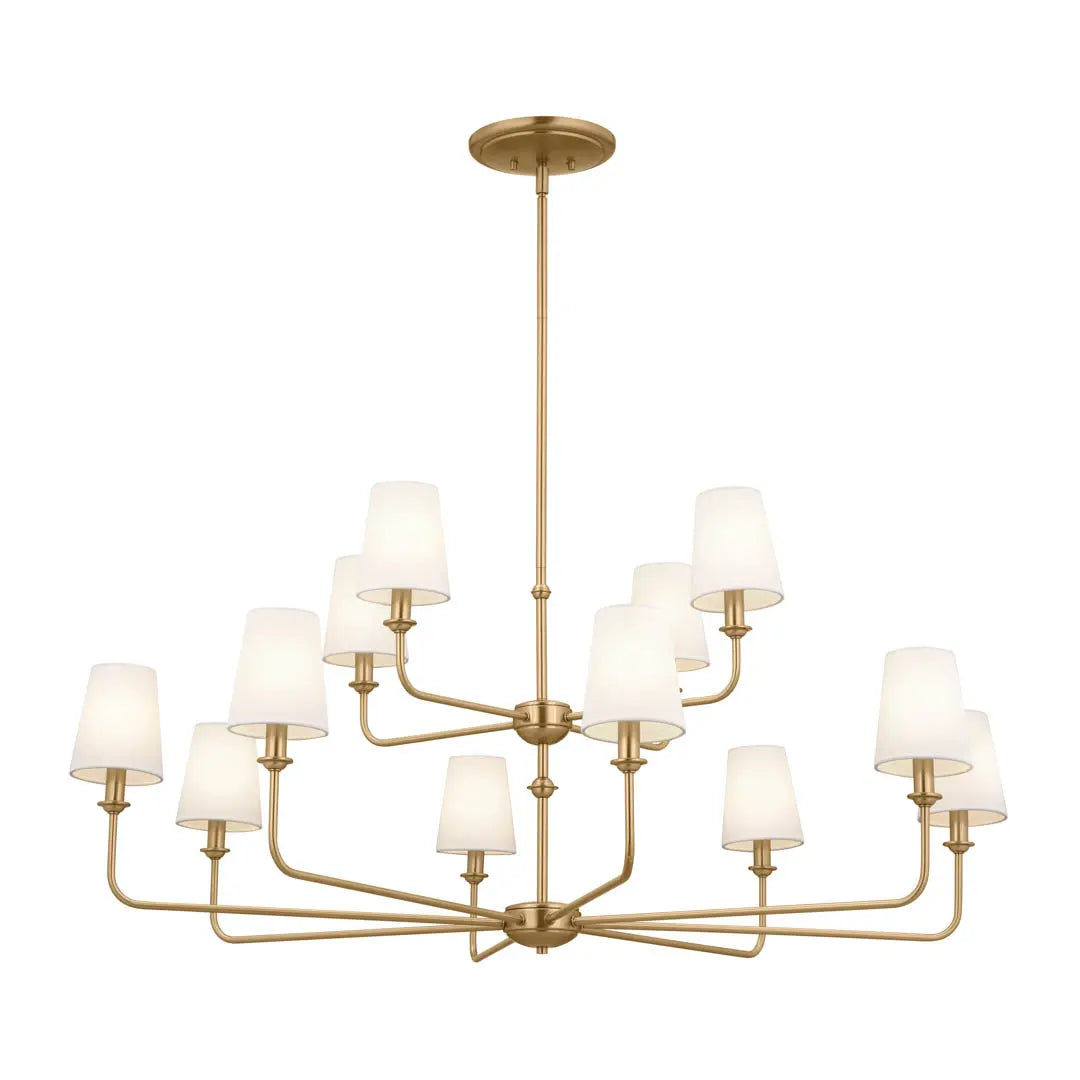 Pallas 12-Light Chandelier - Brushed Natural Brass