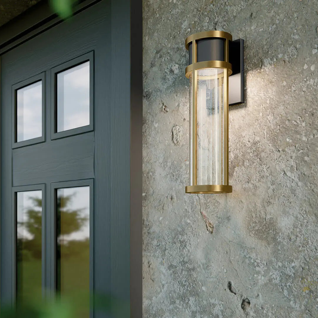 Camillo LED 20 inch Black Textured Outdoor Wall