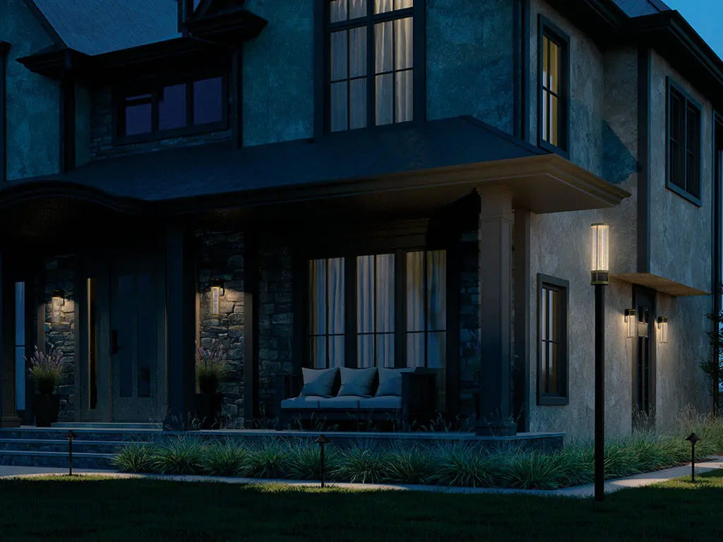 Camillo LED 20 inch Black Textured Outdoor Wall