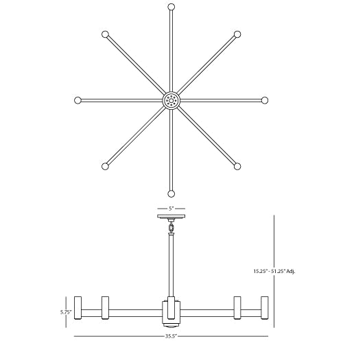 Robert Abbey Delany Chandelier