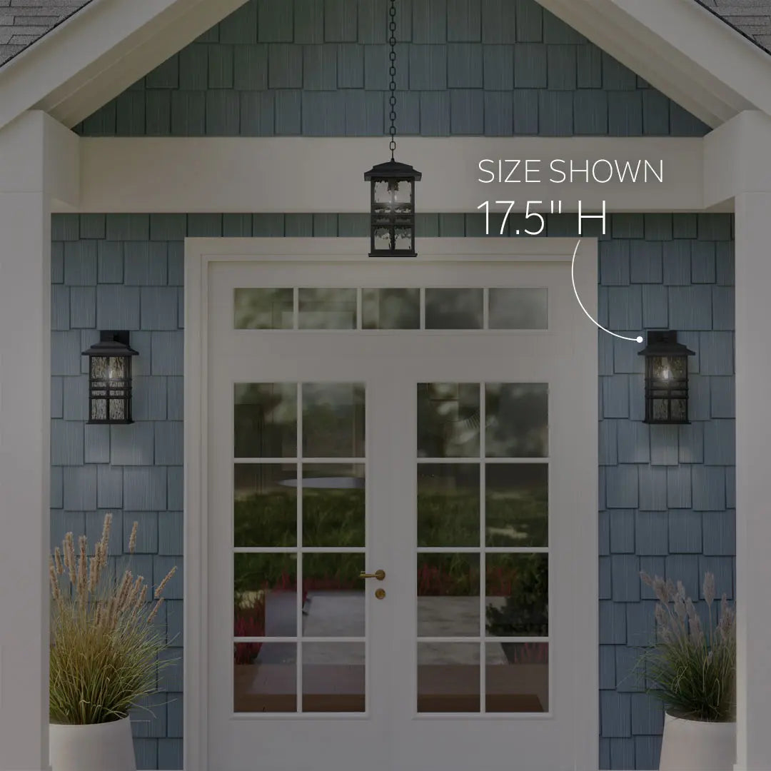 Beacon Square 14.25" Outdoor Wall Light in Black