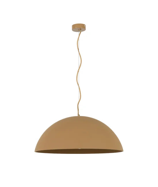 Fjord 1 Light Large Dome Pendant in Clay Gypsum